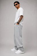 calça baggy "cinza"