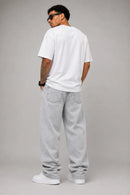 calça baggy "cinza"