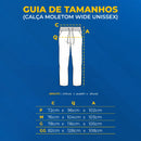Calça Moletom Wide Leg Cinza Oversized Unissex Streetwear